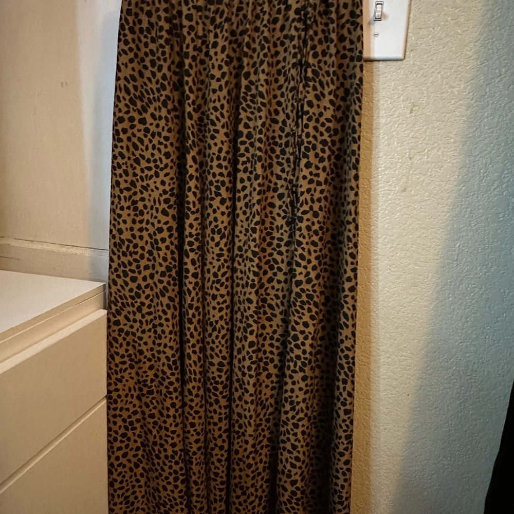 Leopard Print Maxi Skirt